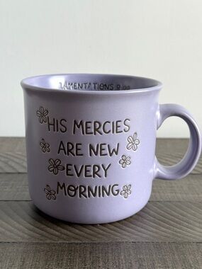 Lavender Ceramic Mug - His Mercies Are New Every Morning | Spiritual Mug